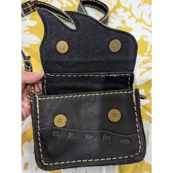 Cowhide Rodeo Western Turquoise Stone Mini Crossbody Small Purse - Picture 7 of 13